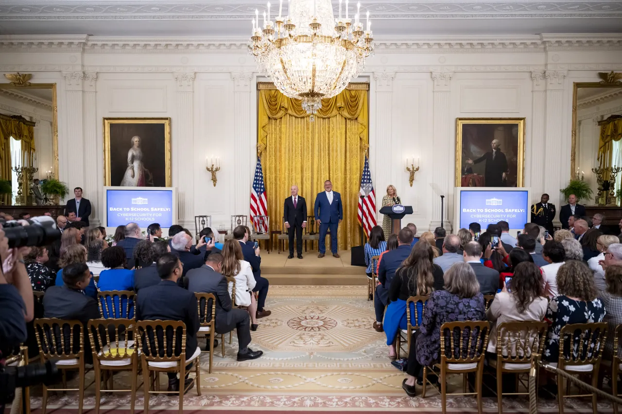 Image: DHS Secretary Alejandro Mayorkas delivers remarks at the White House Summit, Back to School Safely: Cybersecurity for K-12 Schools  (015)