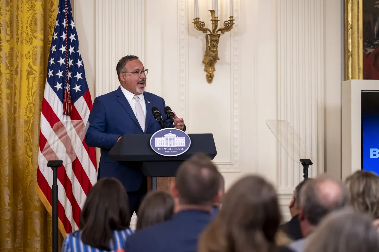 Image: DHS Secretary Alejandro Mayorkas delivers remarks at the White House Summit, Back to School Safely: Cybersecurity for K-12 Schools  (028)