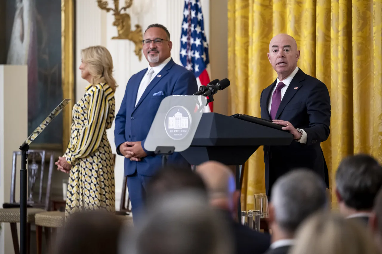 Image: DHS Secretary Alejandro Mayorkas delivers remarks at the White House Summit, Back to School Safely: Cybersecurity for K-12 Schools  (031)