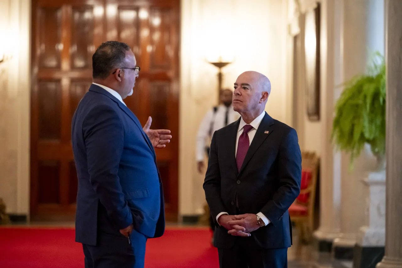 Image: DHS Secretary Alejandro Mayorkas delivers remarks at the White House Summit, Back to School Safely: Cybersecurity for K-12 Schools  (045)