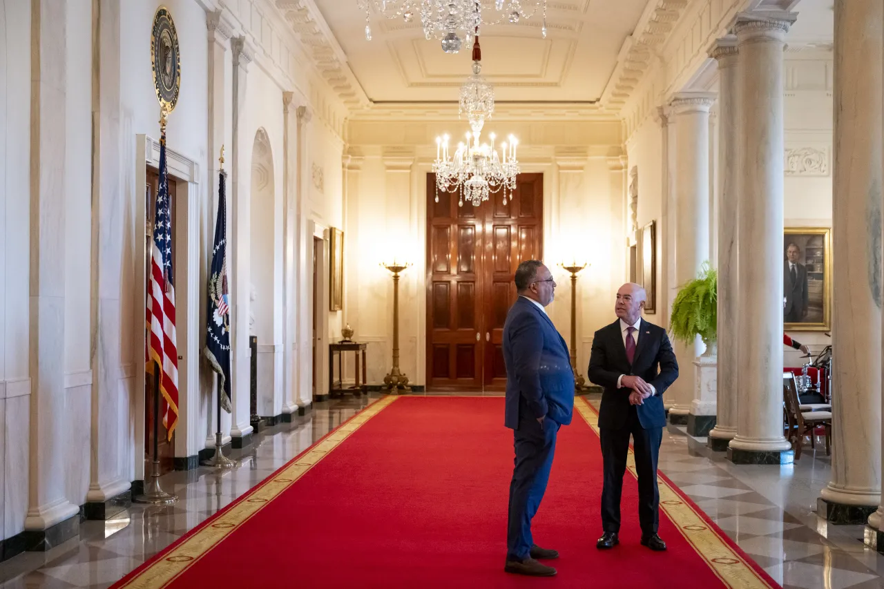 Image: DHS Secretary Alejandro Mayorkas delivers remarks at the White House Summit, Back to School Safely: Cybersecurity for K-12 Schools  (047)