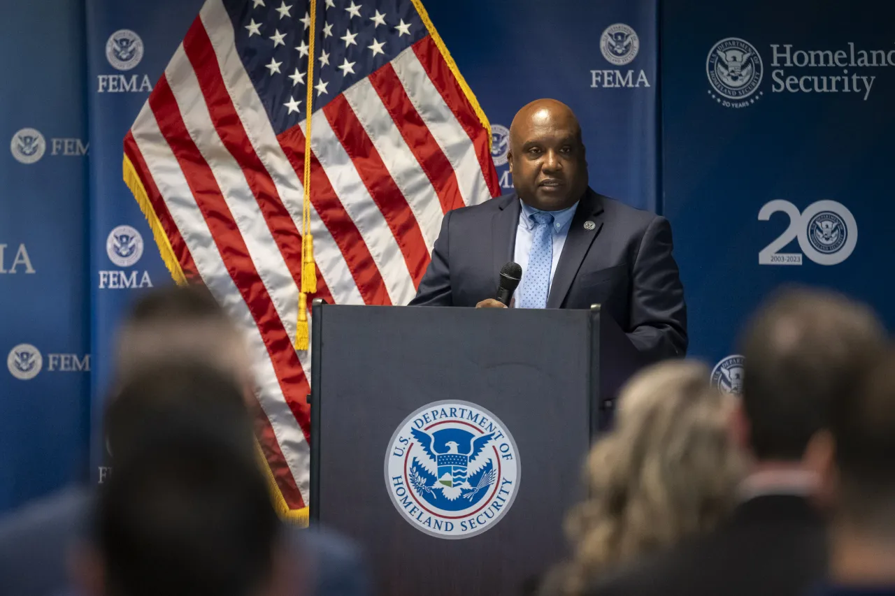 Image: FEMA Deputy Administrator Erik Hooks Gives Remarks During the 2023 Secretary’s Awards (018)
