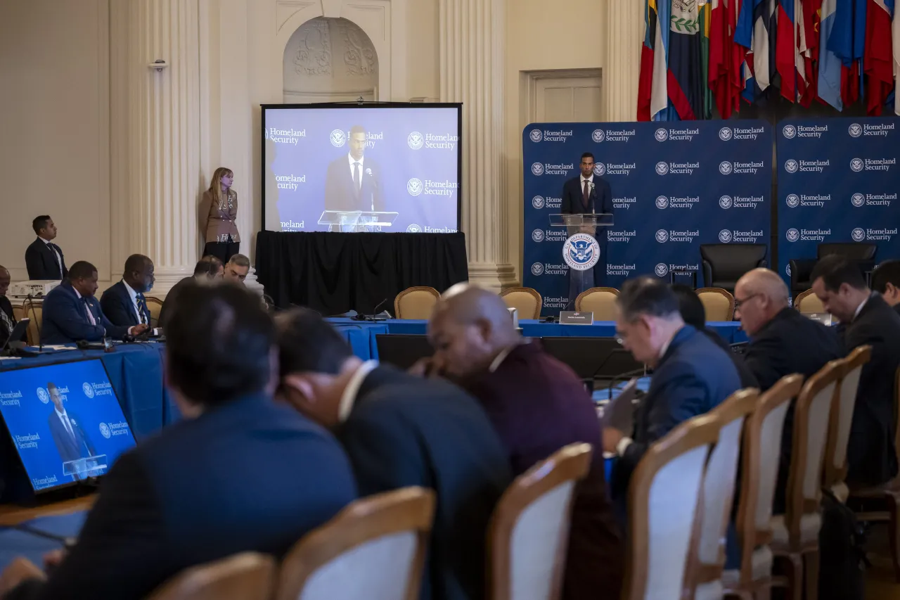 Image: DHS Acting Deputy Secretary Kristie Canegallo Gives Opening Remarks for the Western Hemisphere Cyber Conference  (002)