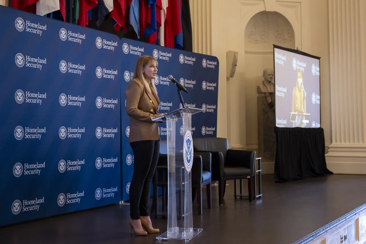 Image: DHS Acting Deputy Secretary Kristie Canegallo Gives Opening Remarks for the Western Hemisphere Cyber Conference  (004)