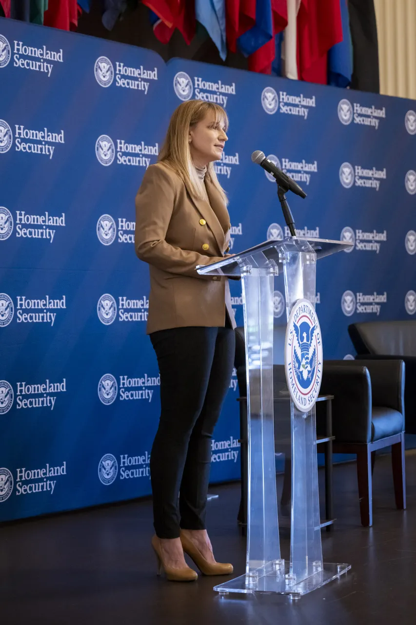 Image: DHS Acting Deputy Secretary Kristie Canegallo Gives Opening Remarks for the Western Hemisphere Cyber Conference  (005)