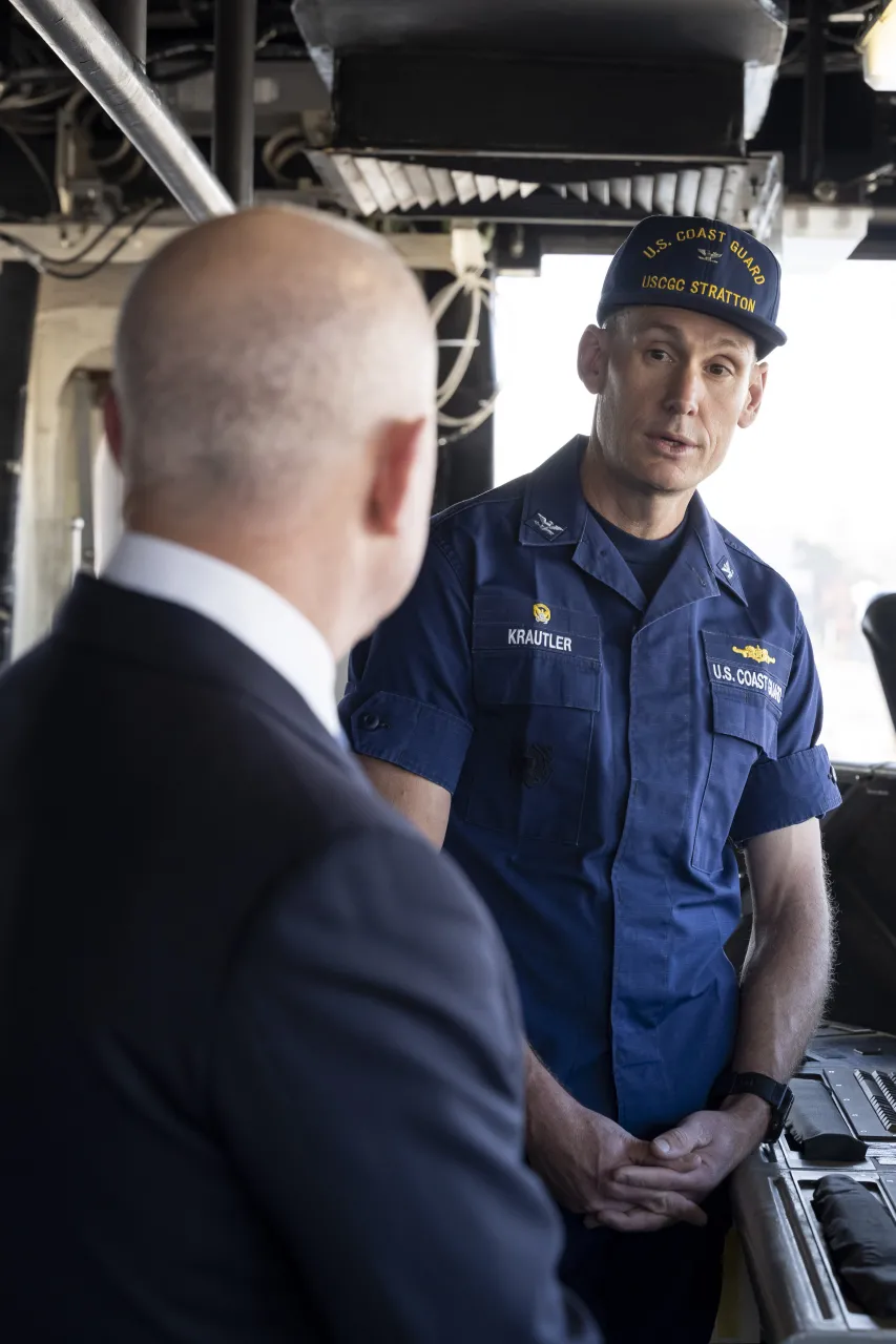 Image: DHS Secretary Alejandro Mayorkas Tours USCGC Stratton (021)