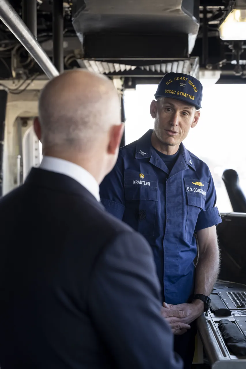 Image: DHS Secretary Alejandro Mayorkas Tours USCGC Stratton (022)