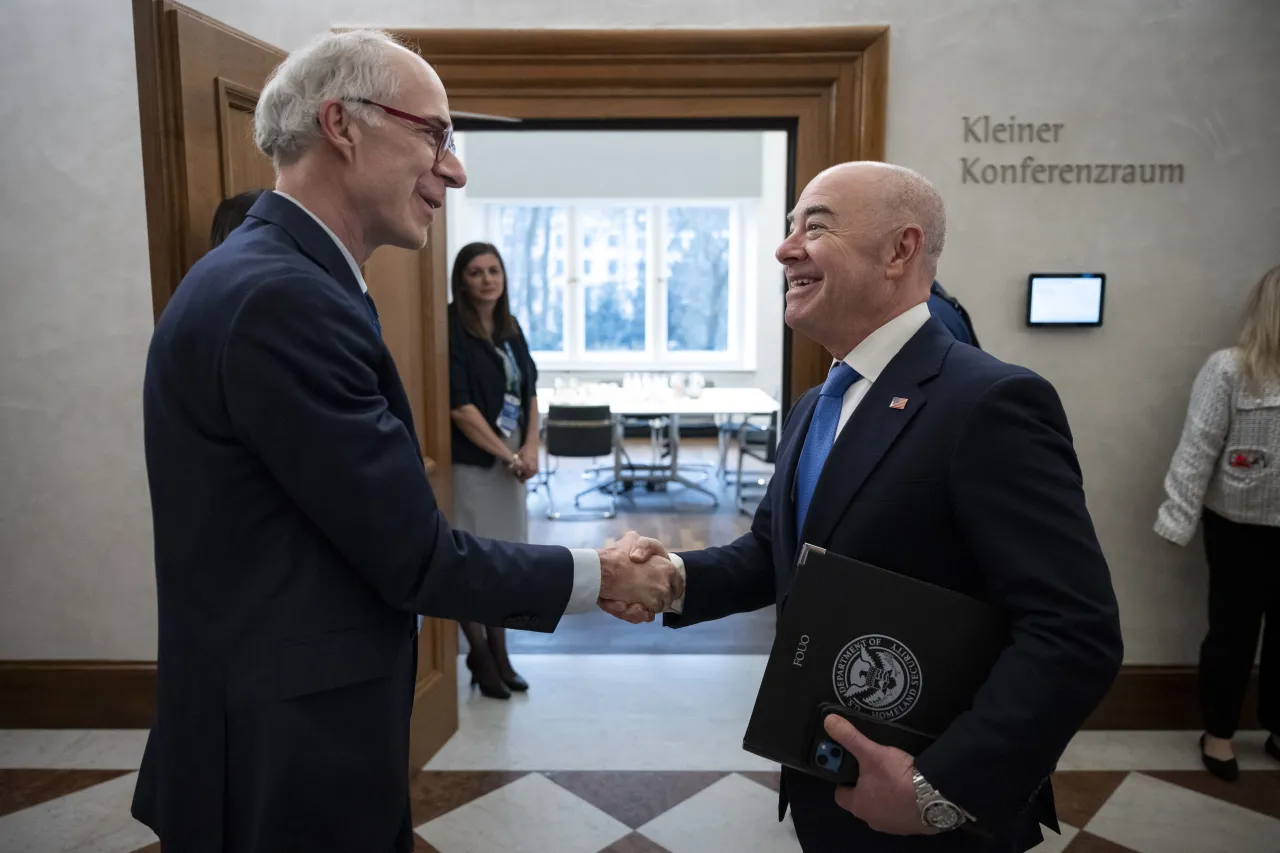 Image: DHS Secretary Alejandro Mayorkas Gives Remarks During the Munich Cyber Security Conference (004)