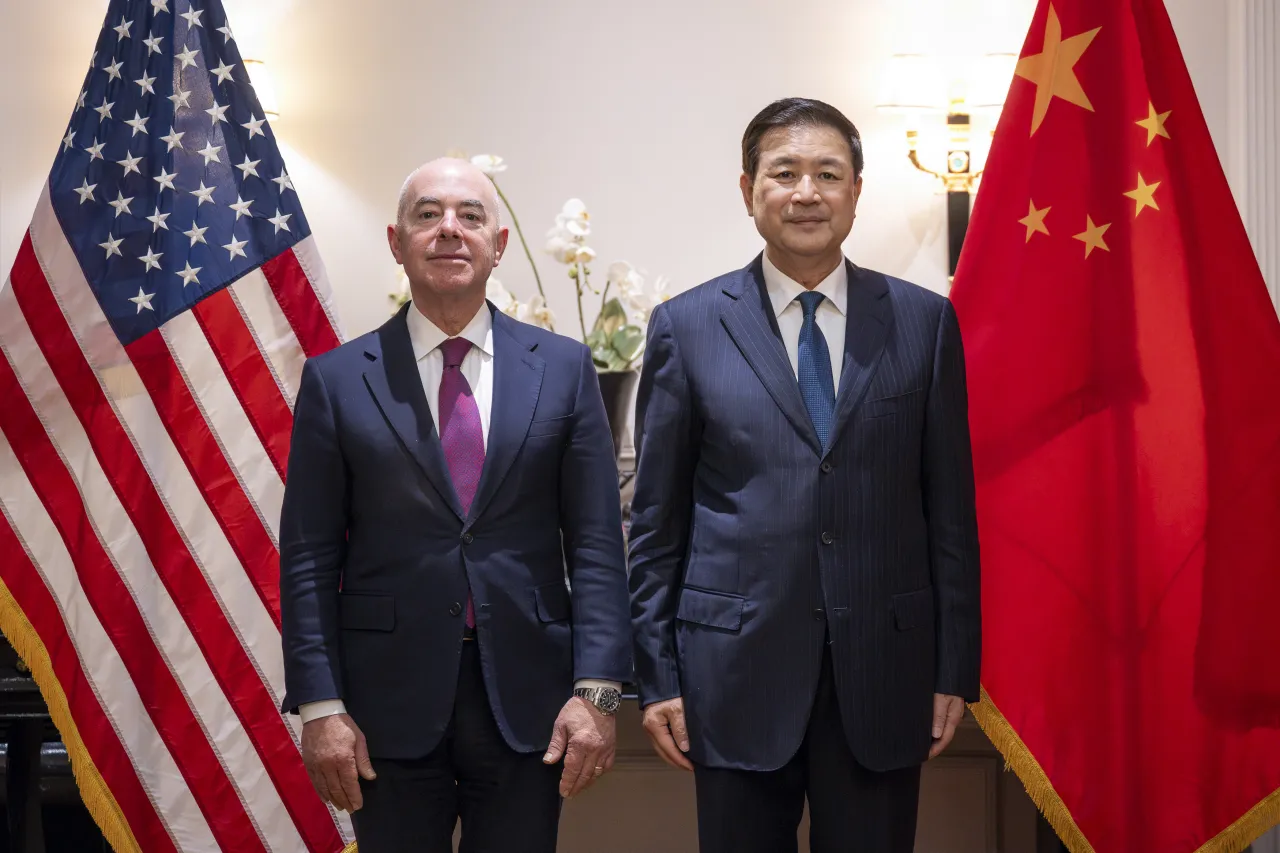 Image: DHS Secretary Alejandro Mayorkas Participates in a Bilateral Dinner with Minister Wang Xiaohong (098)