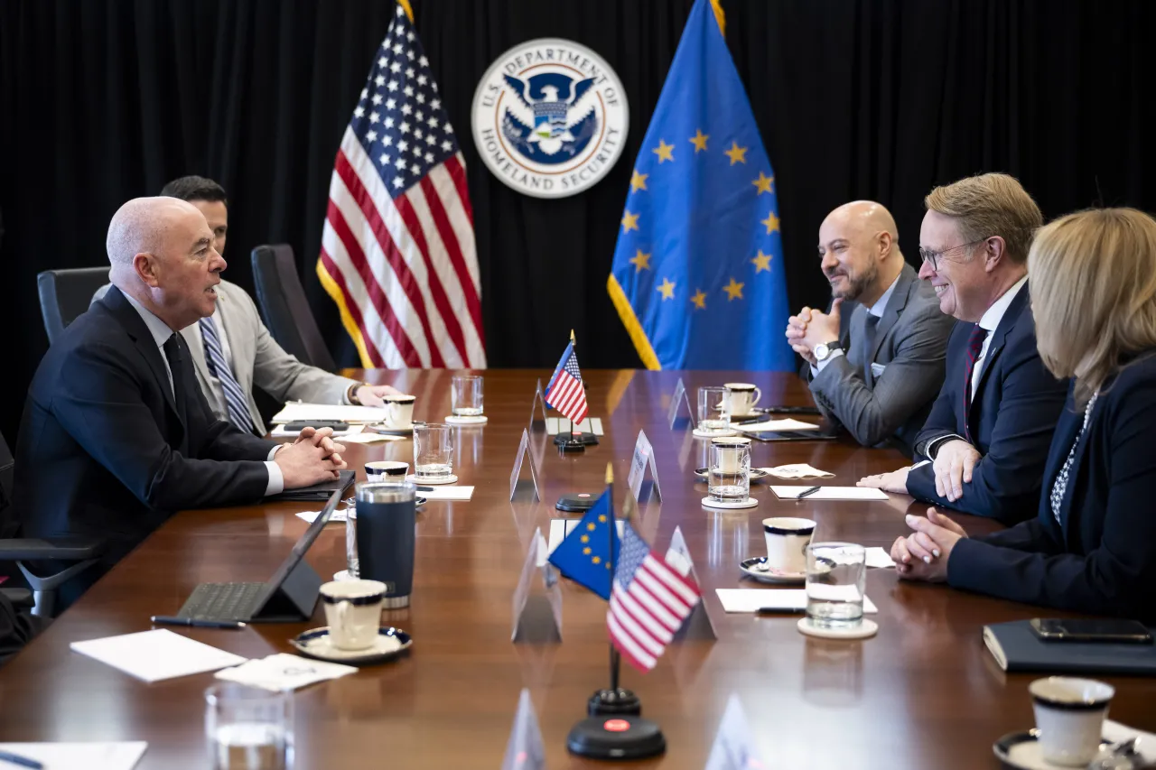 Image: DHS Secretary Alejandro Mayorkas Participates in a Bilateral Meeting with Frontex Delegation  (007)