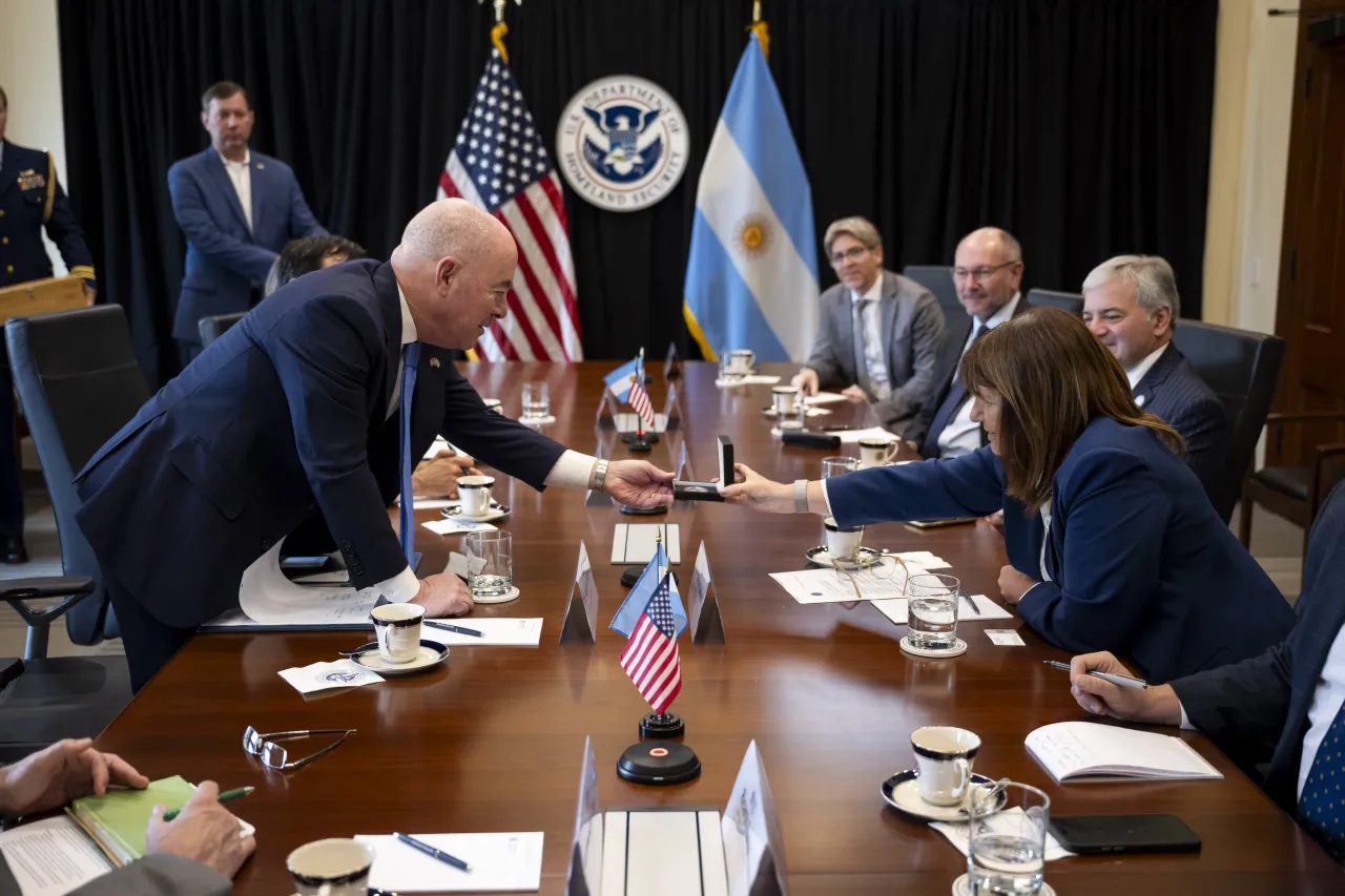 Image: DHS Secretary Alejandro Mayorkas Participates in a Bilateral Meeting with Argentina Minister of Security Patricia Bullrich (015)