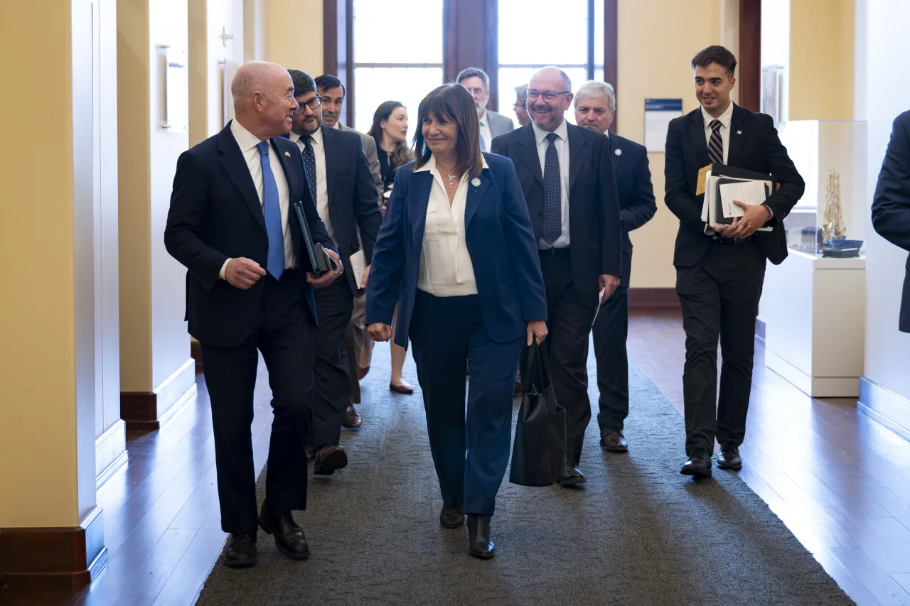 Image: DHS Secretary Alejandro Mayorkas Participates in a Bilateral Meeting with Argentina Minister of Security Patricia Bullrich (020)