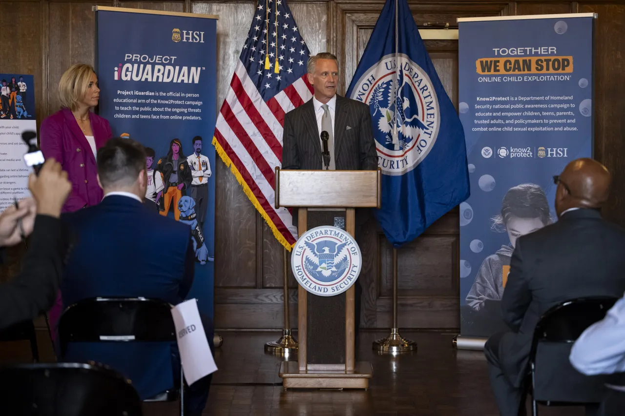Image: DHS Secretary Alejandro Mayorkas Holds a Press Conference for the Launch of Know2Protect  (017)
