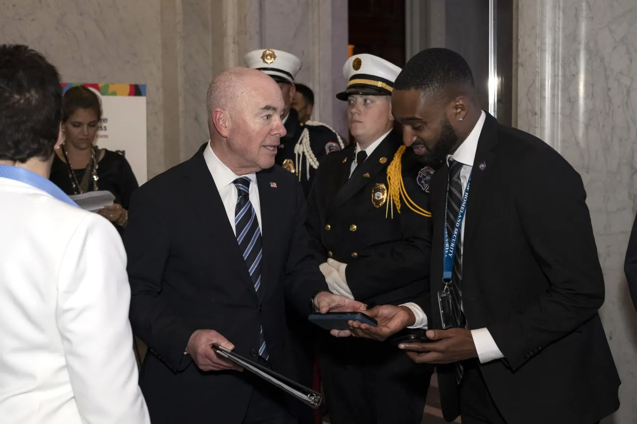 DHS Secretary Alejandro Mayorkas Gives Remarks During the Inaugural ...