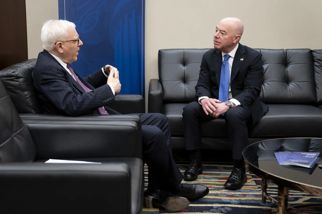 Image: DHS Secretary Alejandro Mayorkas Participates in a Fireside Chat with David Rubenstein  (003)