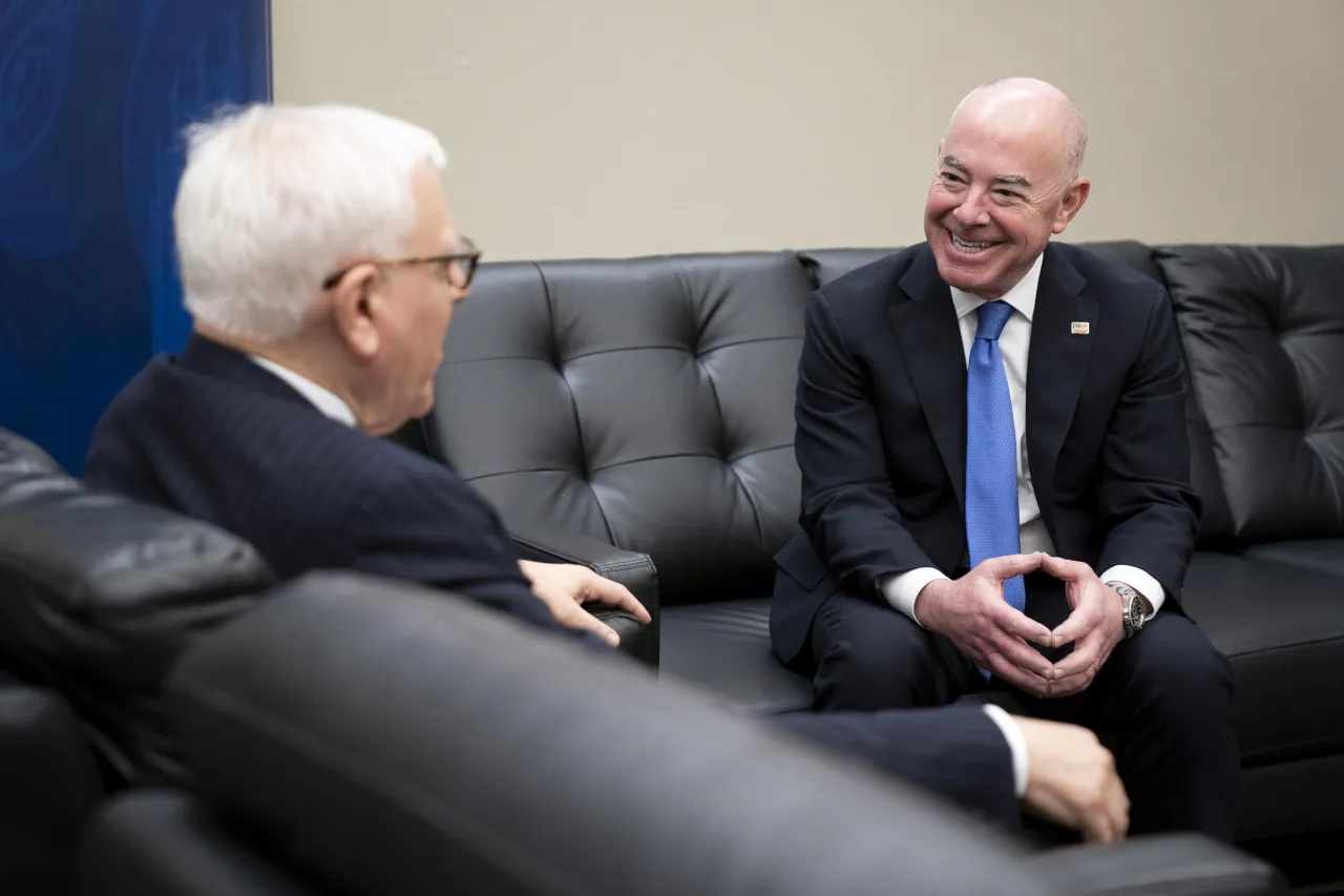 Image: DHS Secretary Alejandro Mayorkas Participates in a Fireside Chat with David Rubenstein  (004)