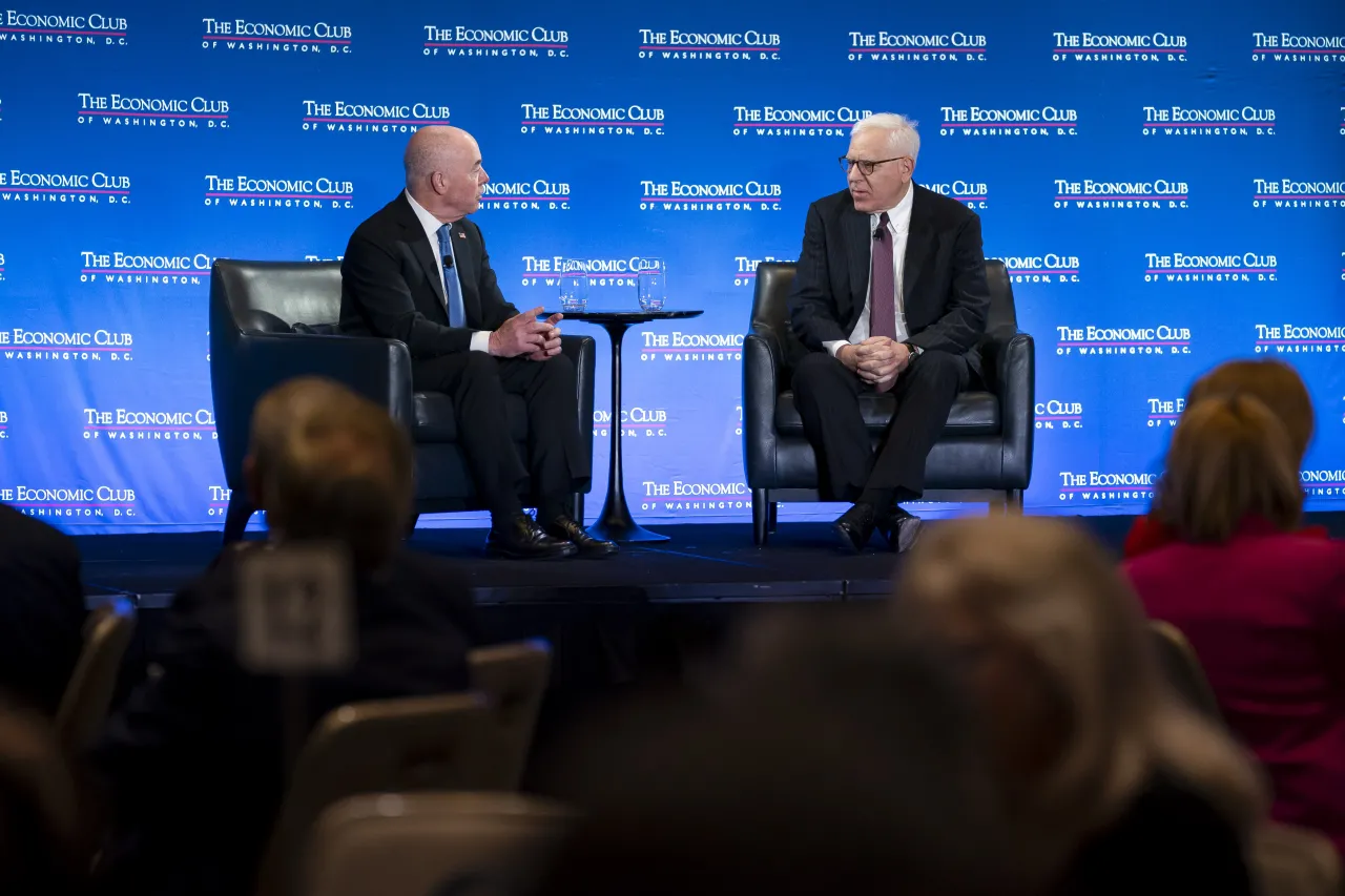 Image: DHS Secretary Alejandro Mayorkas Participates in a Fireside Chat with David Rubenstein  (013)