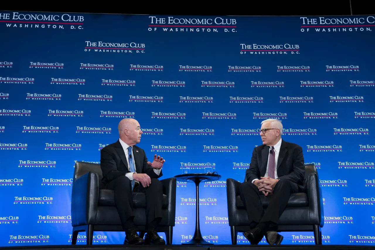 Image: DHS Secretary Alejandro Mayorkas Participates in a Fireside Chat with David Rubenstein  (018)