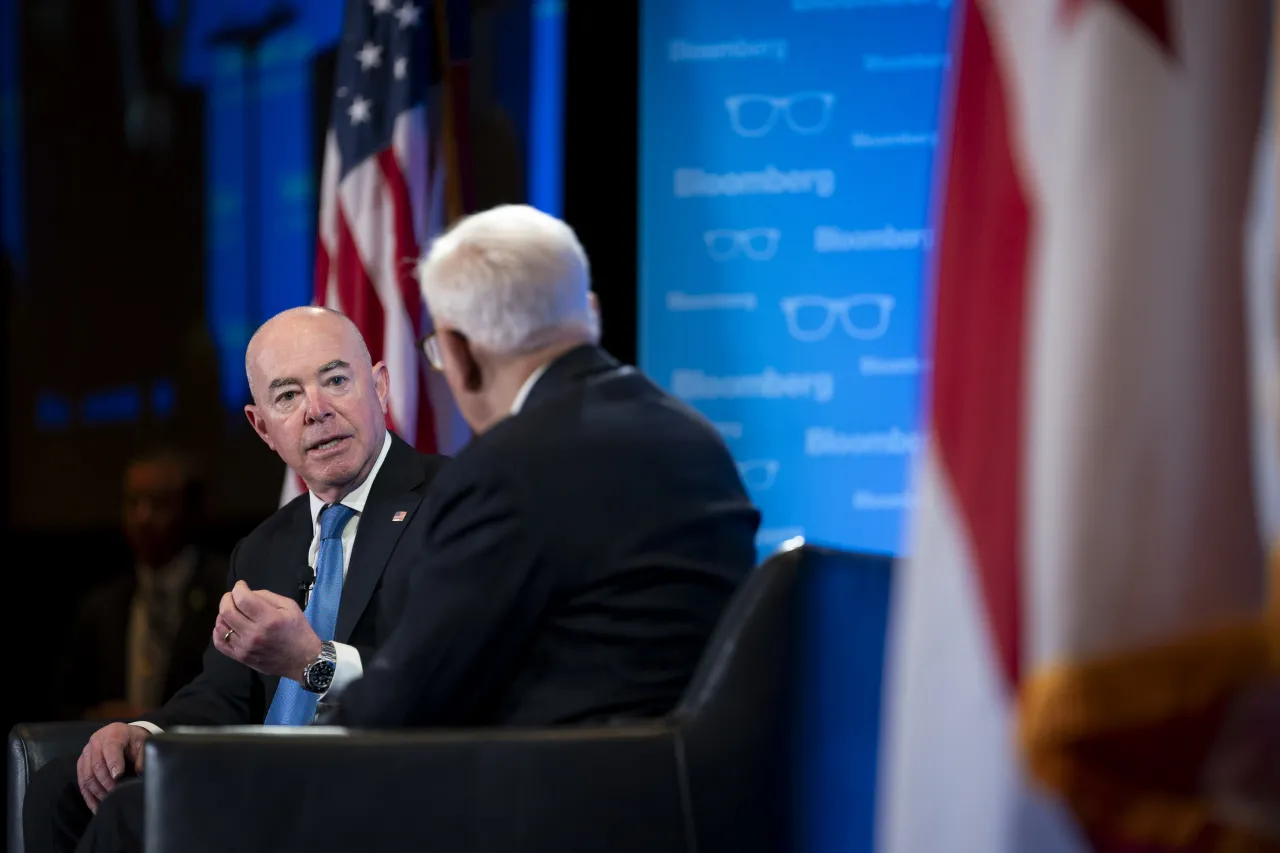 Image: DHS Secretary Alejandro Mayorkas Participates in a Fireside Chat with David Rubenstein  (025)