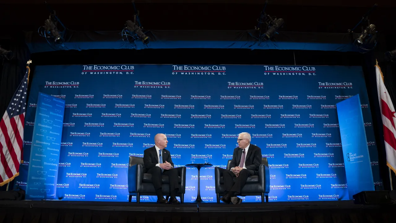 Image: DHS Secretary Alejandro Mayorkas Participates in a Fireside Chat with David Rubenstein  (034)