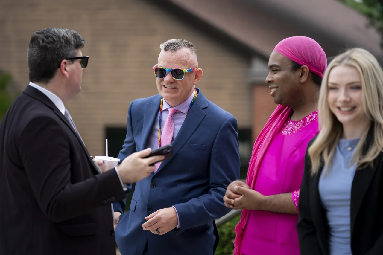 Image: DHS Secretary Alejandro Mayorkas Participates in the I&amp;A PRISM Pride Month Flag Raising Ceremony  (008)