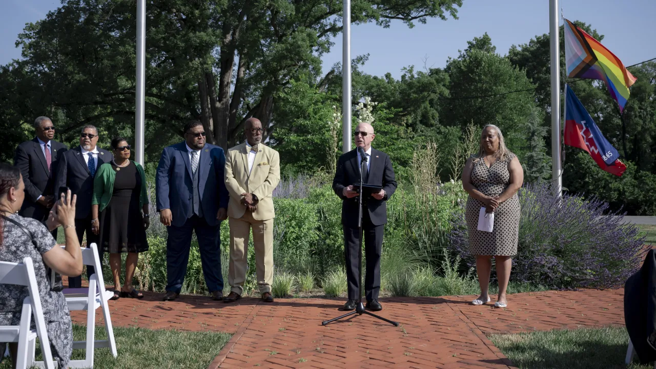 Image: DHS Secretary Alejandro Mayorkas Attends the B.I.G. Juneteenth Flag Raising (009)