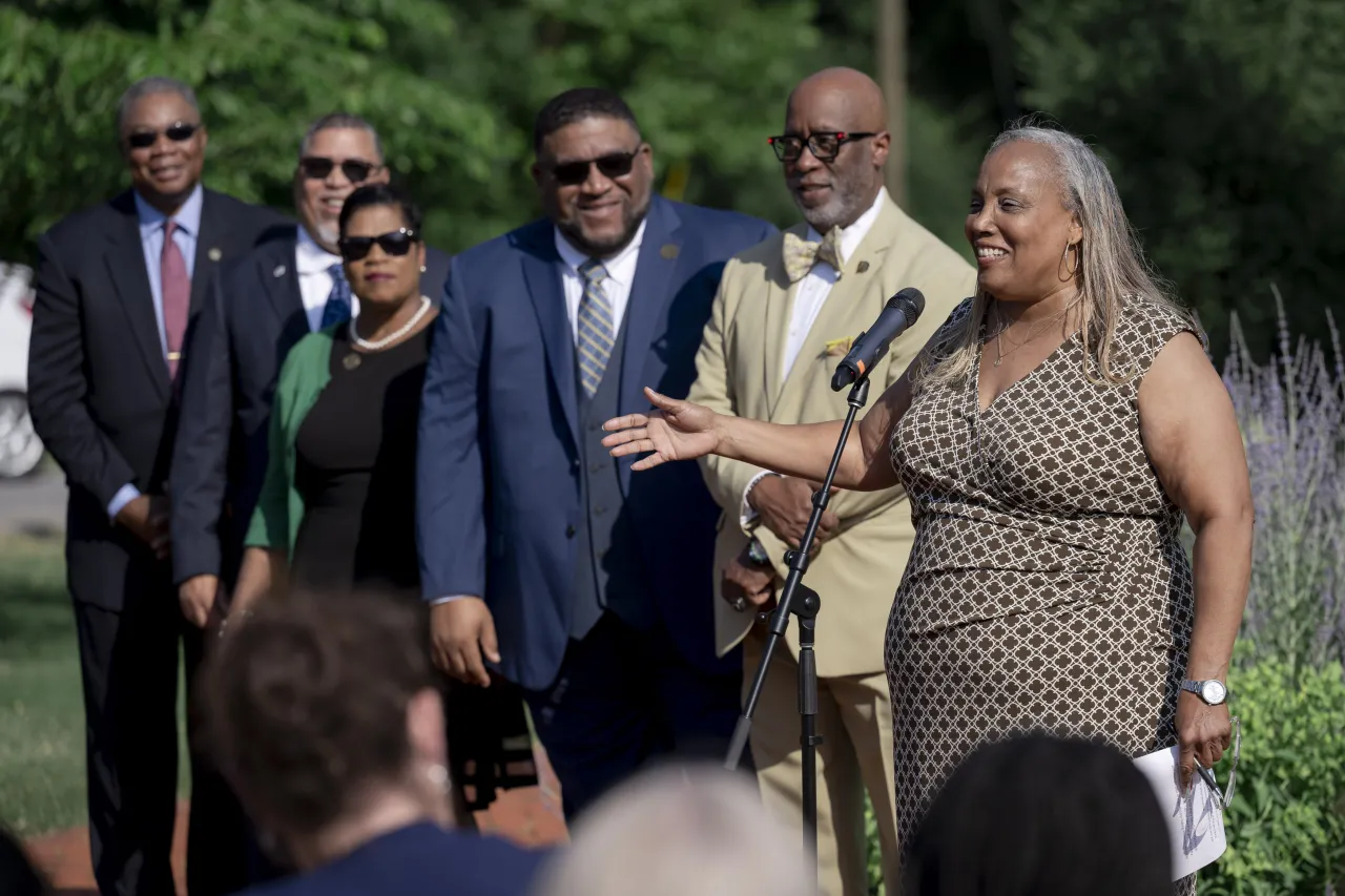 Image: DHS Secretary Alejandro Mayorkas Attends the B.I.G. Juneteenth Flag Raising (012)