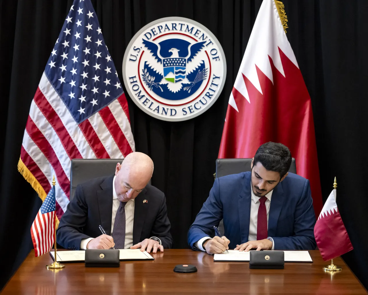 Image: DHS Secretary Alejandro Mayorkas Participates in a Bilateral Meeting with Qatar Minister of Interior  (018)