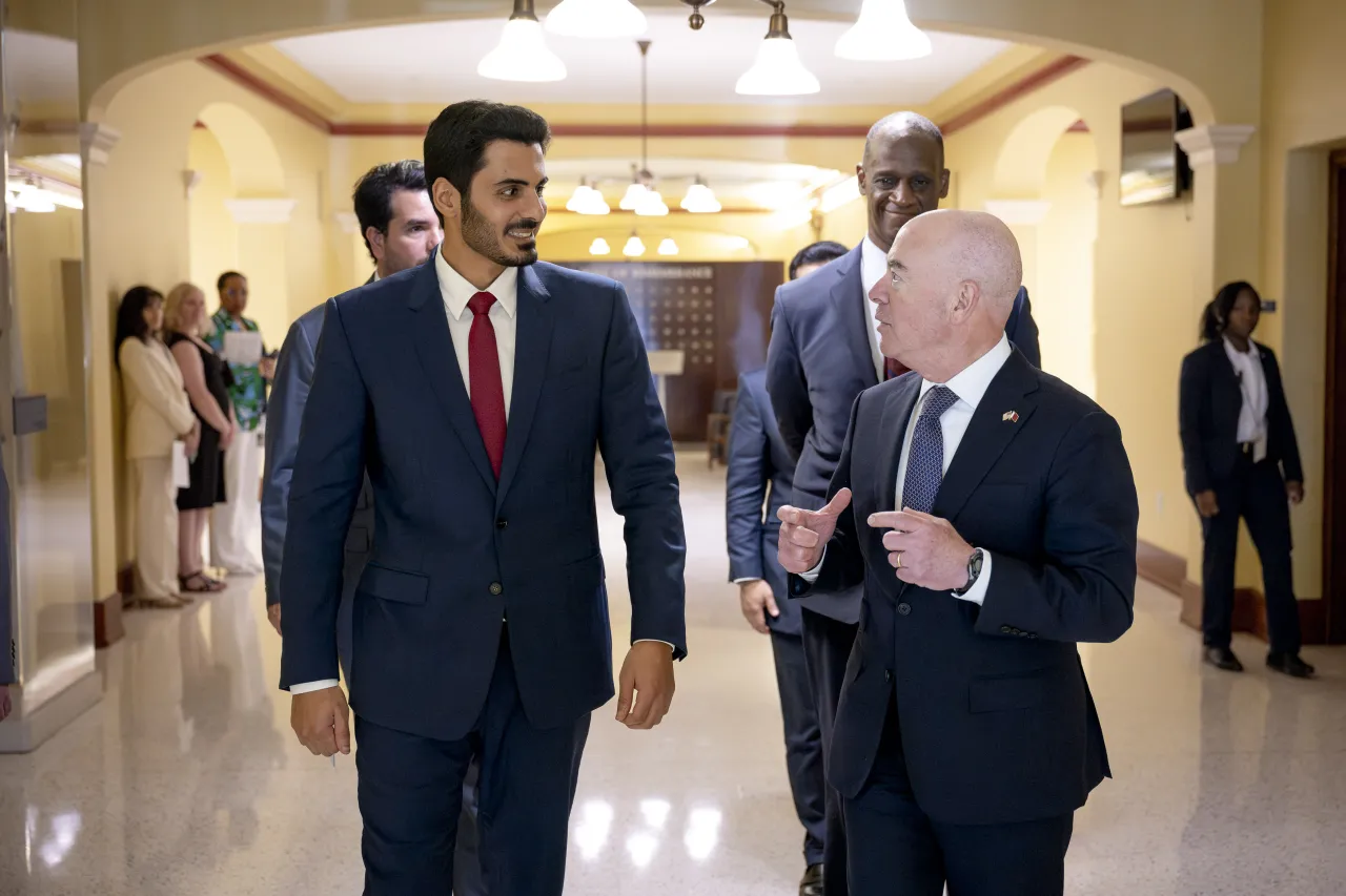 Image: DHS Secretary Alejandro Mayorkas Participates in a Bilateral Meeting with Qatar Minister of Interior  (025)