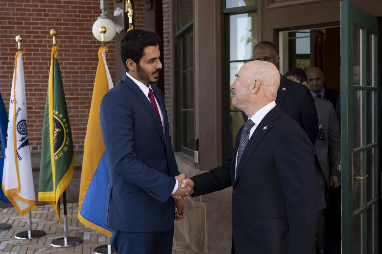 Image: DHS Secretary Alejandro Mayorkas Participates in a Bilateral Meeting with Qatar Minister of Interior  (027)