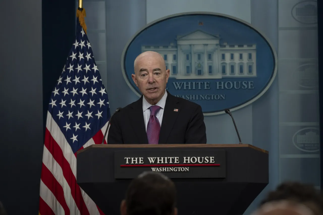 Image: DHS Secretary Alejandro Mayorkas Speaks at a White House Briefing  (006)