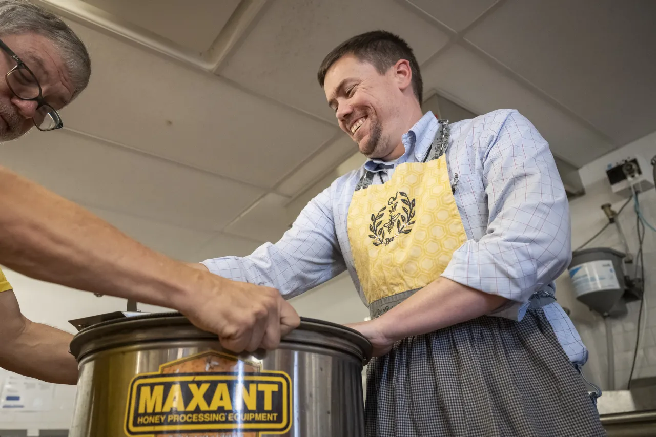 Image: DHS Members Participate in Third Annual St. Elizabeths Honey Extraction (017)