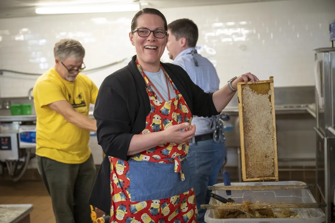 Image: DHS Members Participate in Third Annual St. Elizabeths Honey Extraction (019)