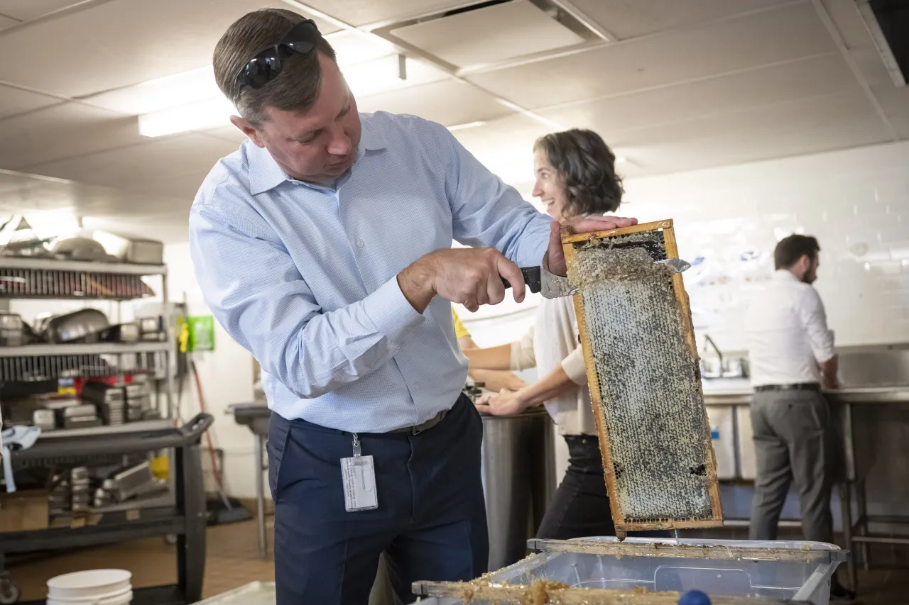 Image: DHS Members Participate in Third Annual St. Elizabeths Honey Extraction (025)