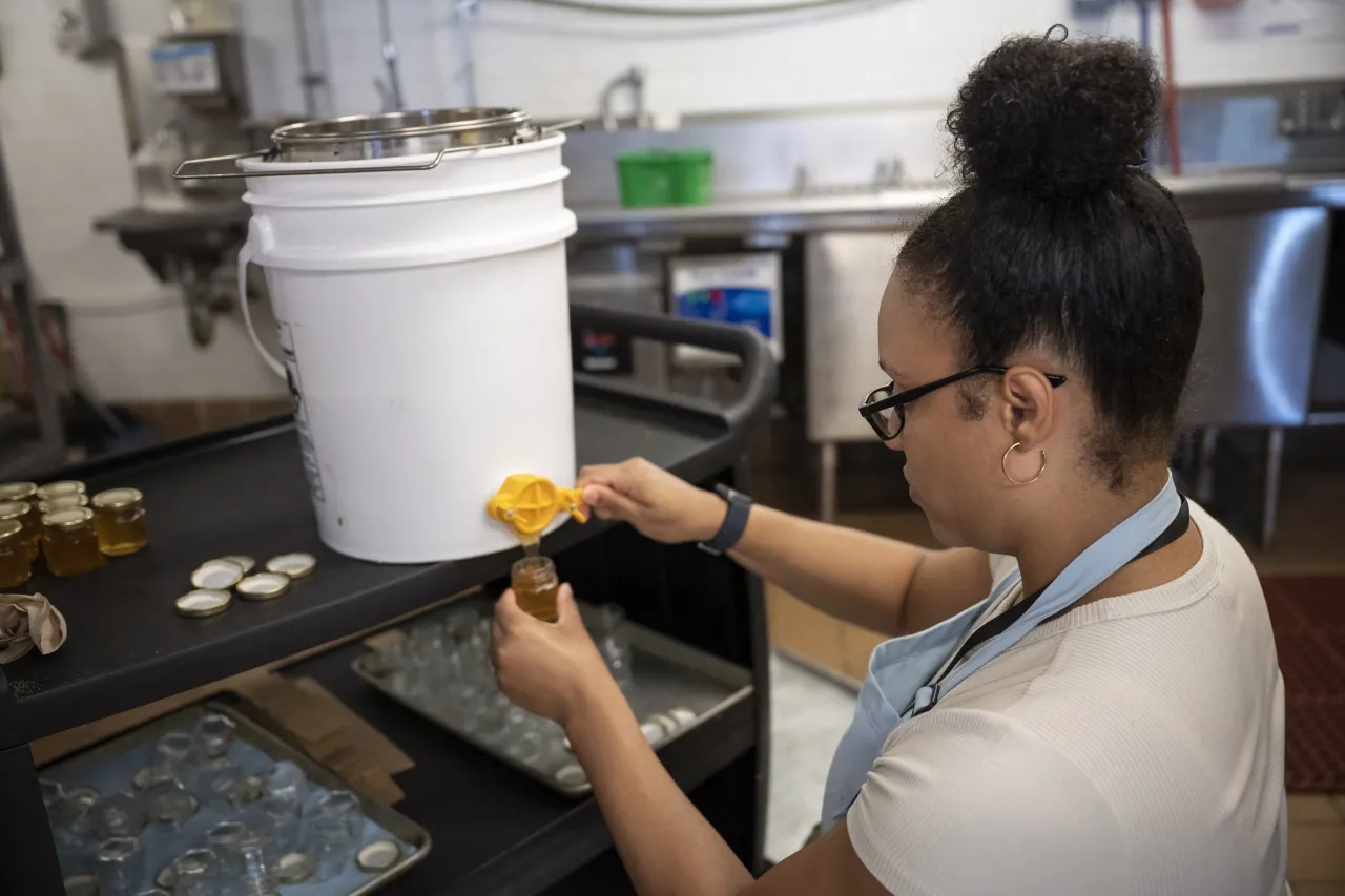 Image: DHS Members Participate in Third Annual St. Elizabeths Honey Extraction (036)