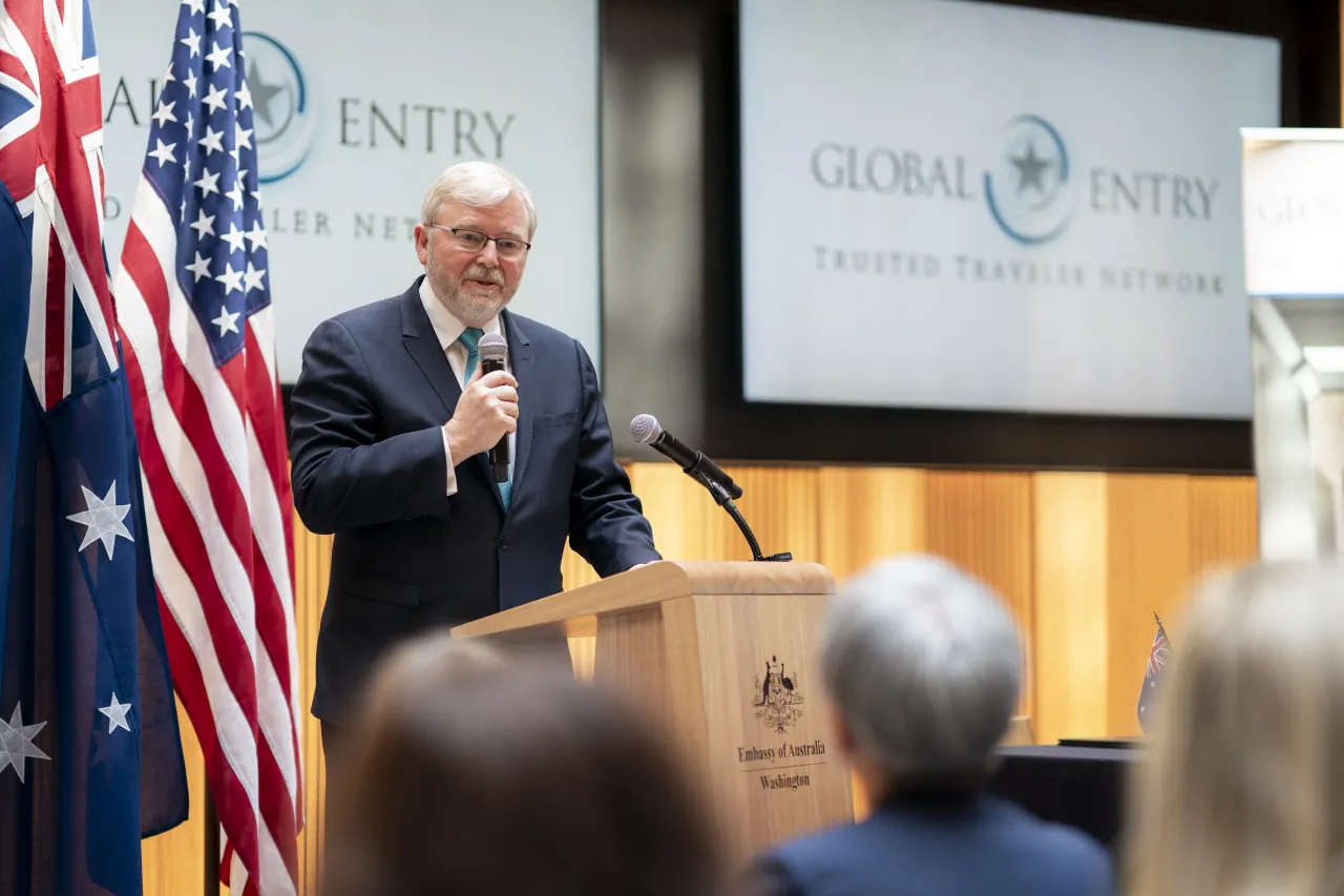 Image: DHS Senior Official Performing the Duties of the Deputy Secretary Kristie Canegallo Speaks at a Global Entry Announcement with Australia  (004)