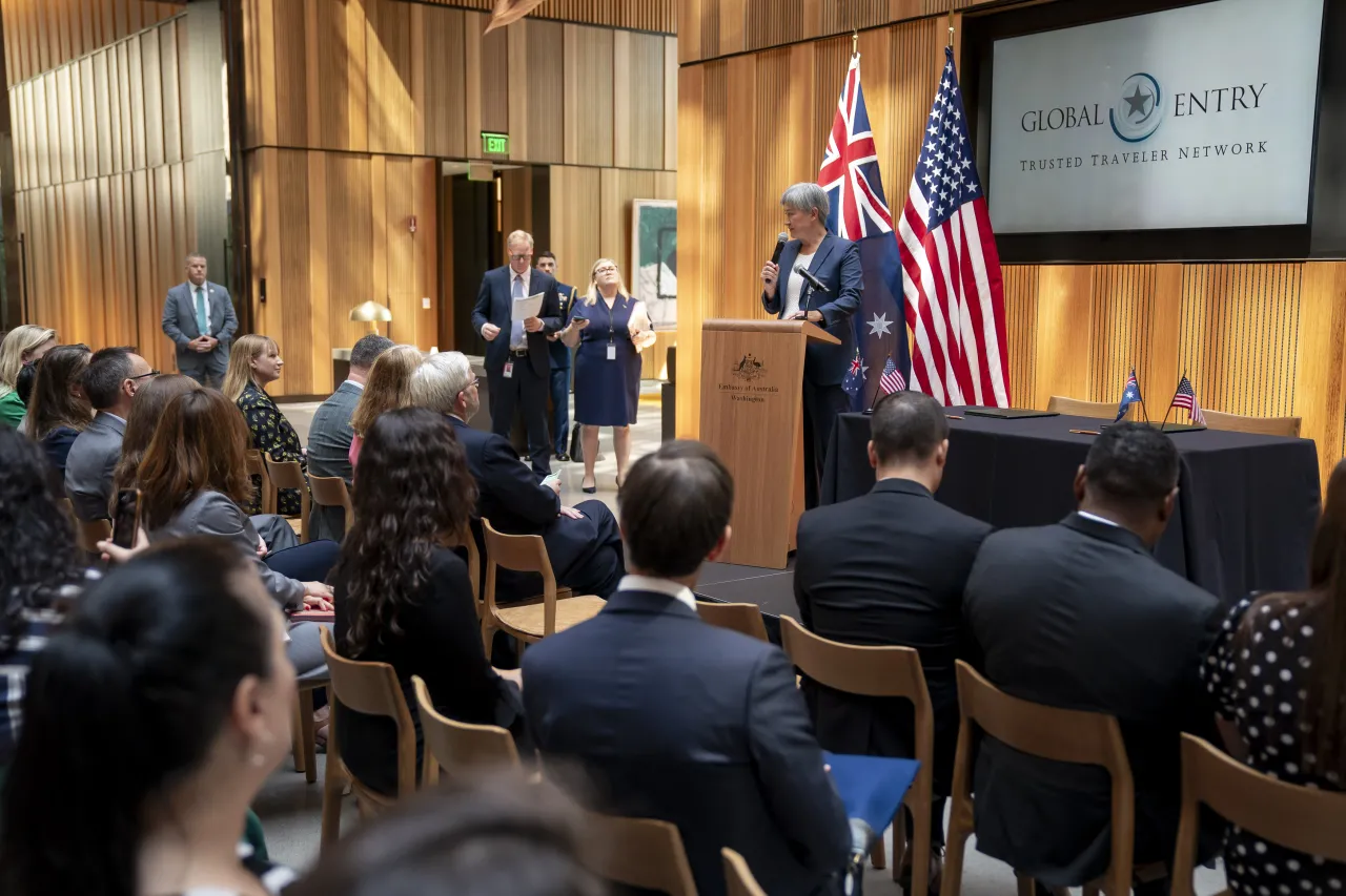 Image: DHS Senior Official Performing the Duties of the Deputy Secretary Kristie Canegallo Speaks at a Global Entry Announcement with Australia  (006)