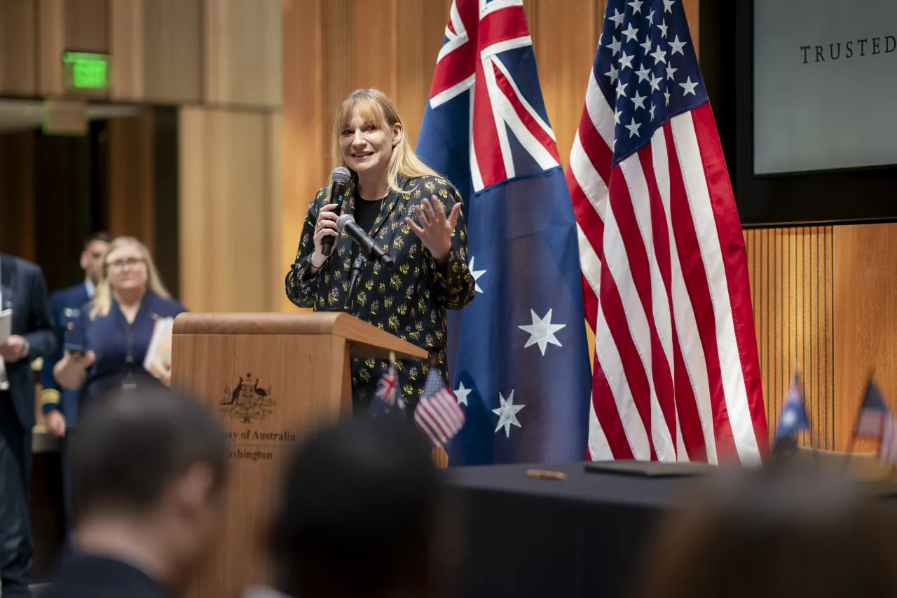 Image: DHS Senior Official Performing the Duties of the Deputy Secretary Kristie Canegallo Speaks at a Global Entry Announcement with Australia  (008)