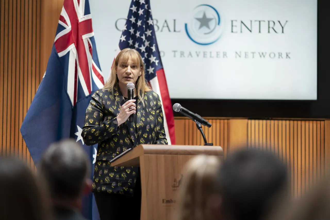 Image: DHS Senior Official Performing the Duties of the Deputy Secretary Kristie Canegallo Speaks at a Global Entry Announcement with Australia  (010)