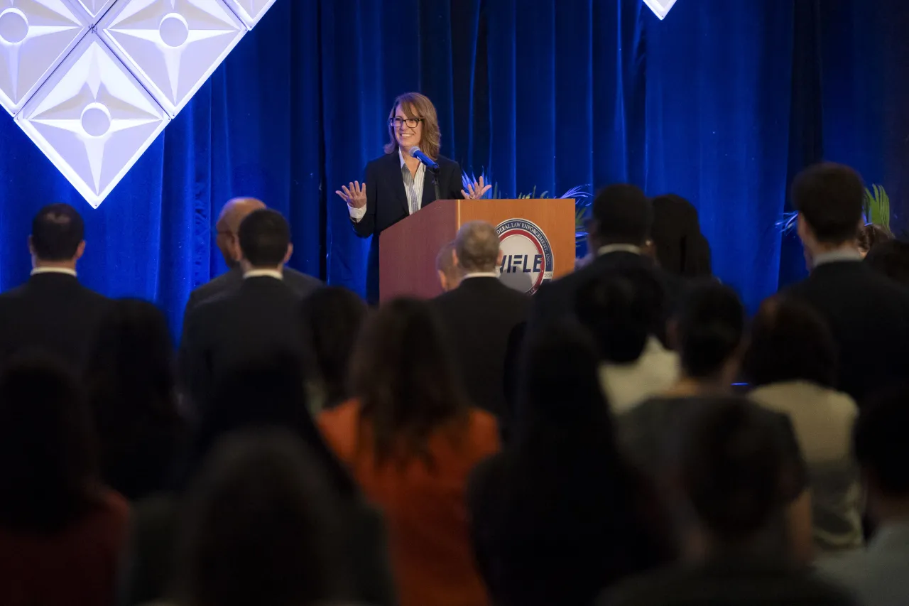 Image: DHS Senior Official Performing the Duties of the Deputy Secretary Kristie Canegallo Speaks During the Opening Ceremonies at WIFLE  (013)