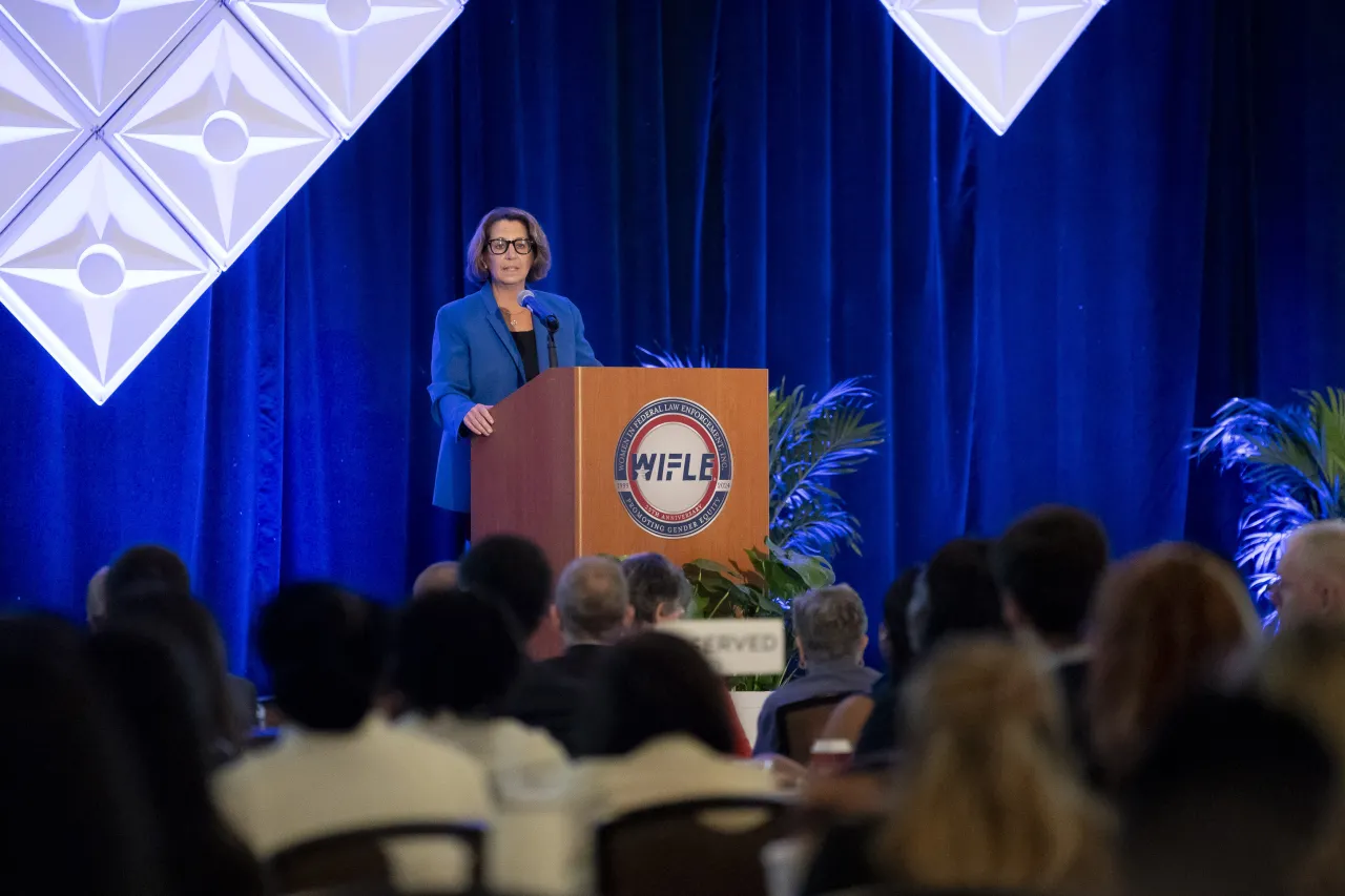 Image: DHS Senior Official Performing the Duties of the Deputy Secretary Kristie Canegallo Speaks During the Opening Ceremonies at WIFLE  (023)