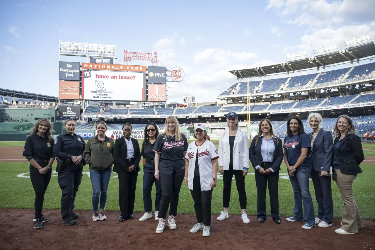 Image: Department of Homeland Security(DHS) Senior Official Performing the Duties of the Deputy Secretary,Kristie Canegallo attends a women in law enforcement pregame recognition at National’s Stadium (006)