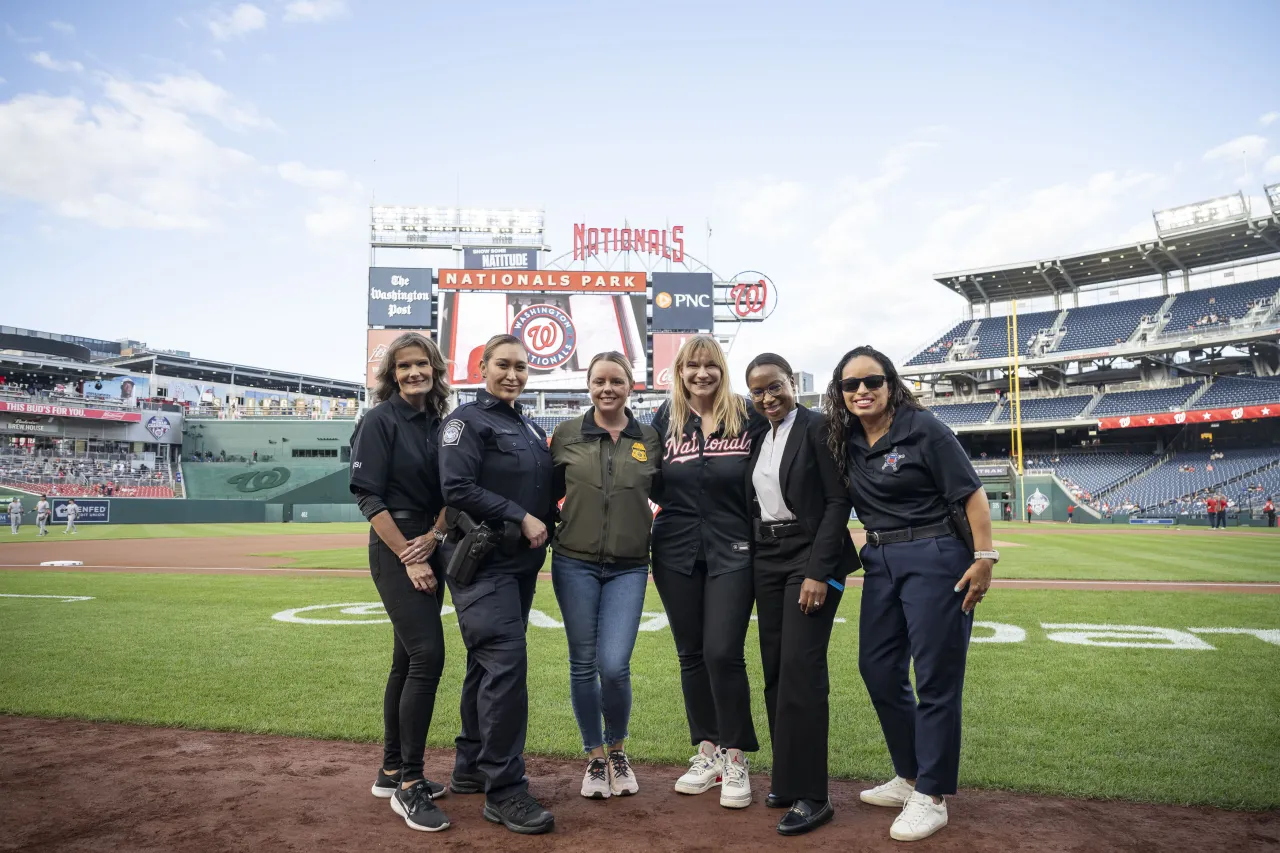 Image: Department of Homeland Security(DHS) Senior Official Performing the Duties of the Deputy Secretary,Kristie Canegallo attends a women in law enforcement pregame recognition at National’s Stadium (012)