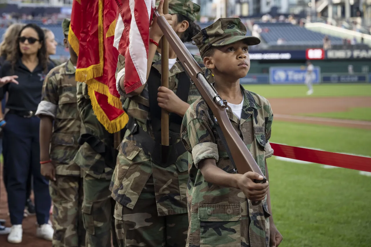 Image: Department of Homeland Security(DHS) Senior Official Performing the Duties of the Deputy Secretary,Kristie Canegallo attends a women in law enforcement pregame recognition at National’s Stadium (015)