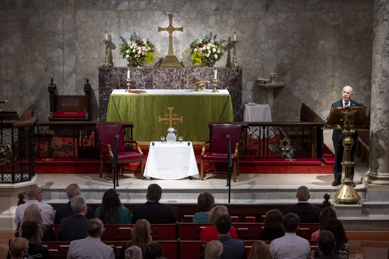 Image: DHS Secretary Alejandro Mayorkas Participates in a Speaker Series at St. John’s Church  (012)