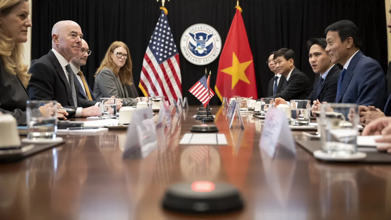 Image: DHS Secretary Alejandro Mayorkas Participates in a Bilateral Meeting with Vietnamese Minister of Public Security (007)