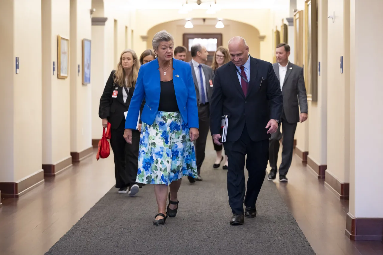 Image: DHS Secretary Alejandro Mayorkas Participates in a Bilateral Meeting with European Commissioner for Home Affairs (001)