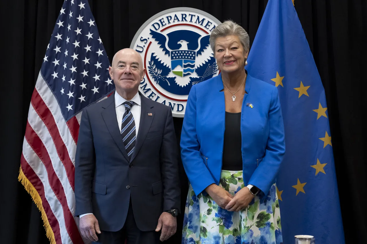 Image: DHS Secretary Alejandro Mayorkas Participates in a Bilateral Meeting with European Commissioner for Home Affairs (003)