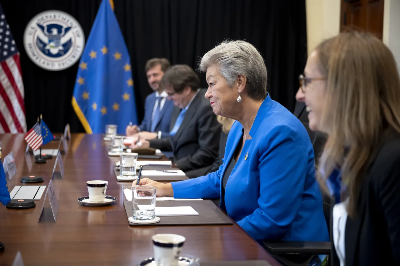 Image: DHS Secretary Alejandro Mayorkas Participates in a Bilateral Meeting with European Commissioner for Home Affairs (006)