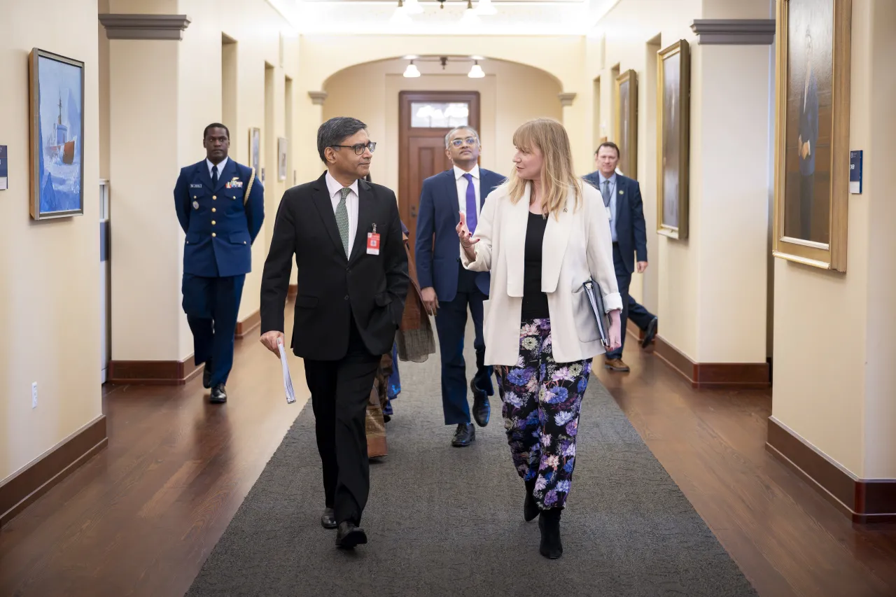 Image: DHS Senior Official Performing the Duties of the Deputy Secretary Kristie Canegallo Participates in a Bilateral Meeting with the Foreign Secretary of India  (001)